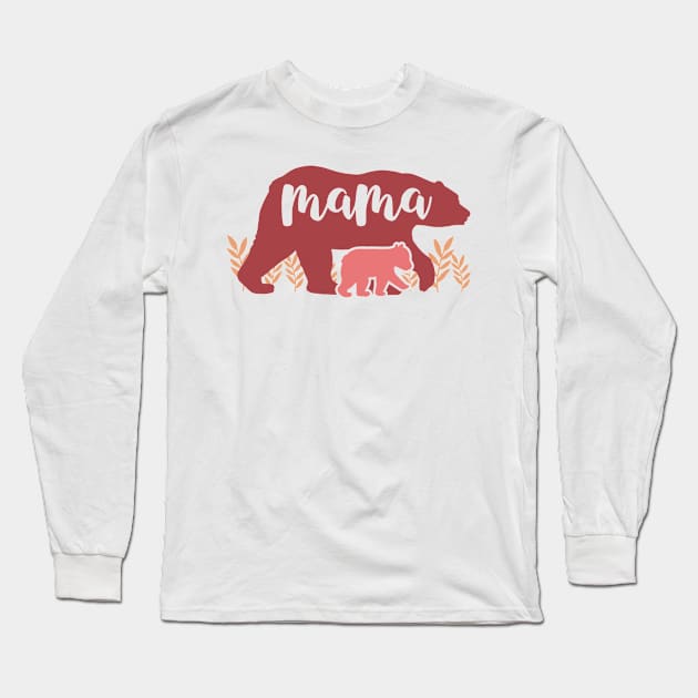 Mama Bear Long Sleeve T-Shirt by patelmillie51